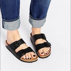 Black Birkenstock Arizona BirkFlor Sandals Size 37